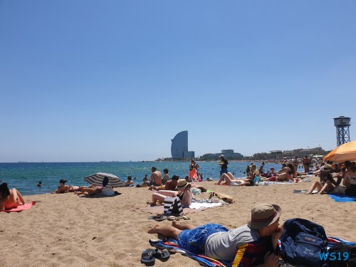 Barcelona Hat Strand Aidanova Beach Schulz Auf Kreuzfahrt